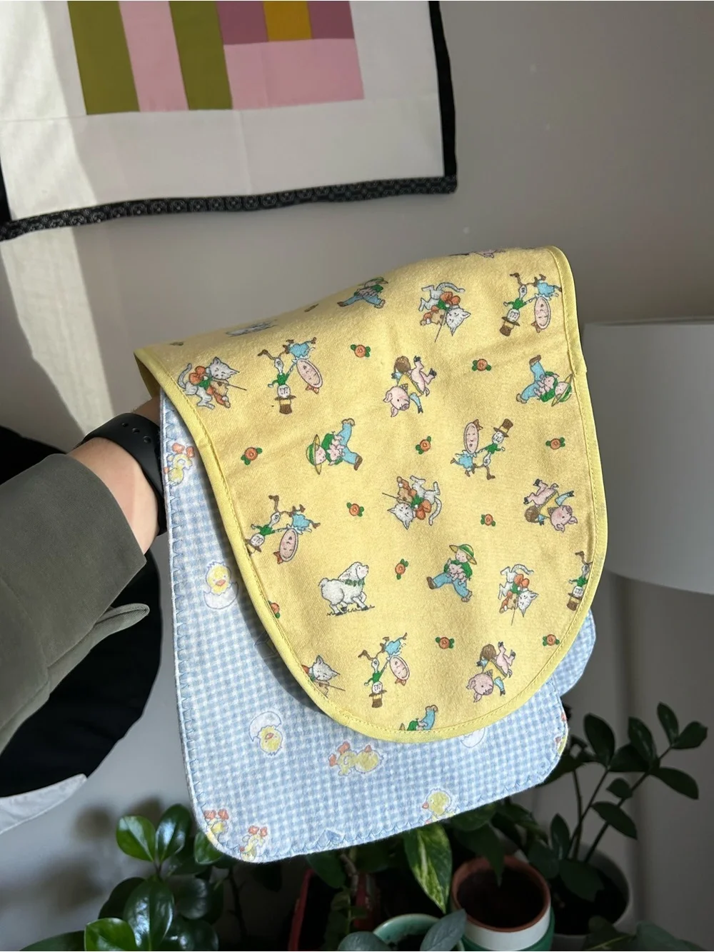 Handmade Humpty Dumpty/Duck Burp Cloth Set